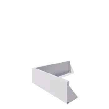 Τοίχος συγκράτησης από χάλυβα - Εξωτερική γωνία - 100 x 100 x 30 cm - RAL9010 ματ (λευκό)