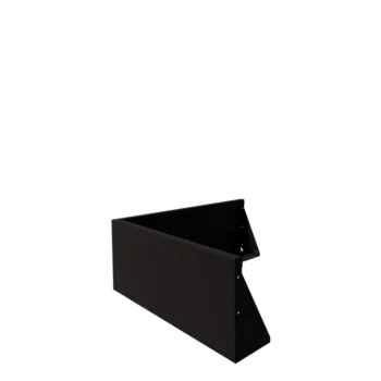Τοίχος συγκράτησης από χάλυβα - Εξωτερική γωνία - 100 x 100 x 40 cm - RAL9005 ματ (μαύρο)