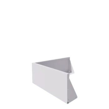 Τοίχος συγκράτησης από χάλυβα - Εξωτερική γωνία - 100 x 100 x 40 cm - RAL9010 ματ (λευκό)
