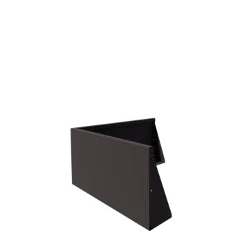 Τοίχος συγκράτησης από χάλυβα - Εξωτερική γωνία - 100 x 100 x 50 cm - RAL7016 ματ (ανθρακί γκρι)
