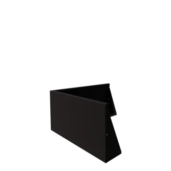 Τοίχος συγκράτησης από χάλυβα - Εξωτερική γωνία - 100 x 100 x 50 cm - RAL9005 ματ (μαύρο)