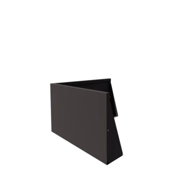 Τοίχος συγκράτησης από χάλυβα - Εξωτερική γωνία - 100 x 100 x 60 cm - RAL7016 ματ (ανθρακί γκρι)
