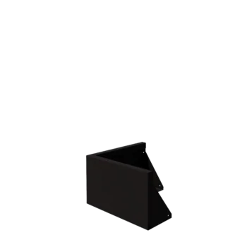 Τοίχος συγκράτησης από χάλυβα - Εξωτερική γωνία - 50 x 50 x 30 cm - RAL9005 ματ (μαύρο)