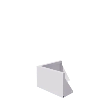 Τοίχος συγκράτησης από χάλυβα - Εξωτερική γωνία - 50 x 50 x 30 cm - RAL9010 ματ (λευκό)