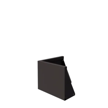 Τοίχος συγκράτησης από χάλυβα - Εξωτερική γωνία - 50 x 50 x 40 cm - RAL7016 ματ (ανθρακί γκρι)
