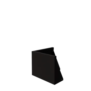 Τοίχος συγκράτησης από χάλυβα - Εξωτερική γωνία - 50 x 50 x 40 cm - RAL9005 ματ (μαύρο)