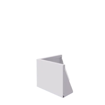 Τοίχος συγκράτησης από χάλυβα - Εξωτερική γωνία - 50 x 50 x 40 cm - RAL9010 ματ (λευκό)