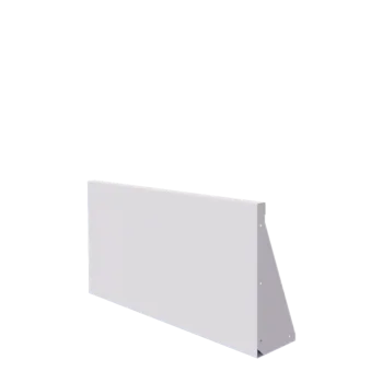 Τοίχος συγκράτησης από χάλυβα - Ίσιο - 100 x 50 cm - RAL9010 ματ (λευκό)