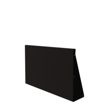 Τοίχος συγκράτησης από χάλυβα - Ίσιο - 100 x 60 cm - RAL9005 ματ (μαύρο)