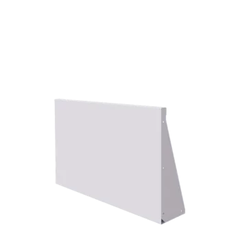 Τοίχος συγκράτησης από χάλυβα - Ίσιο - 100 x 60 cm - RAL9010 ματ (λευκό)
