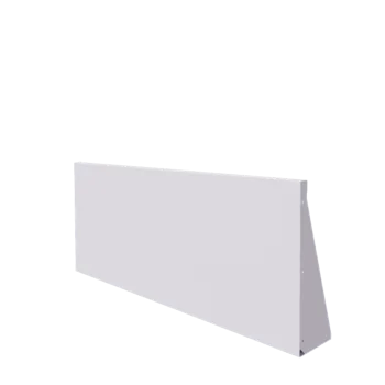 Τοίχος συγκράτησης από χάλυβα - Ίσιο - 150 x 60 cm - RAL9010 ματ (λευκό)