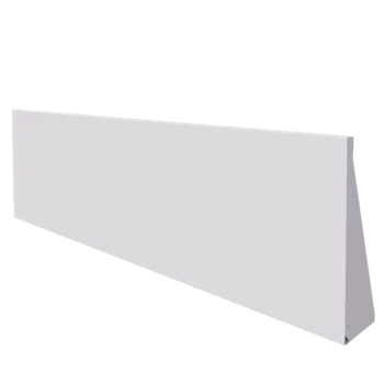 Τοίχος συγκράτησης από χάλυβα - Ίσιο - 200 x 60 cm - RAL9010 ματ (λευκό)