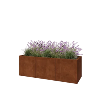 Ζαρντινιέρα XXL από χάλυβα Corten - Ορθογώνιο - 150 x 50 x 50 cm - Χωρίς πλάκα βάσης