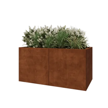 Ζαρντινιέρα XXL από χάλυβα Corten - Ορθογώνιο - 160 x 80 x 80 cm - Χωρίς πλάκα βάσης