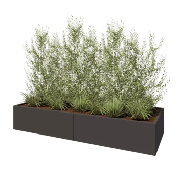 Ζαρντινιέρα XXL από χάλυβα - Ορθογώνιο - 240 x 80 x 40 cm - Άλλο χρώμα RAL - Χωρίς πλάκα βάσης