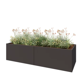 Ζαρντινιέρα XXL από χάλυβα - Ορθογώνιο - 240 x 80 x 60 cm - Άλλο χρώμα RAL - Χωρίς πλάκα βάσης