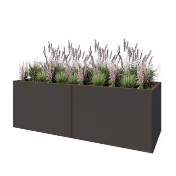 Ζαρντινιέρα XXL από χάλυβα - Ορθογώνιο - 240 x 80 x 80 cm - Άλλο χρώμα RAL - Χωρίς πλάκα βάσης