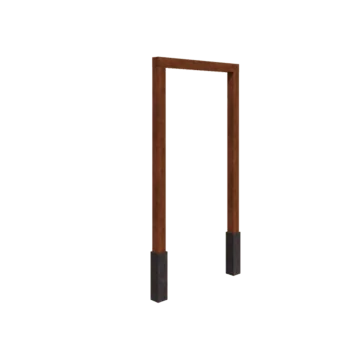 Πέργκολα από χάλυβα Corten - Ίσιο - 150 x 230 cm - Με βάση από σκυρόδεμα