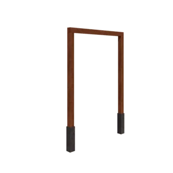 Πέργκολα από χάλυβα Corten - Ίσιο - 200 x 230 cm - Με βάση από σκυρόδεμα