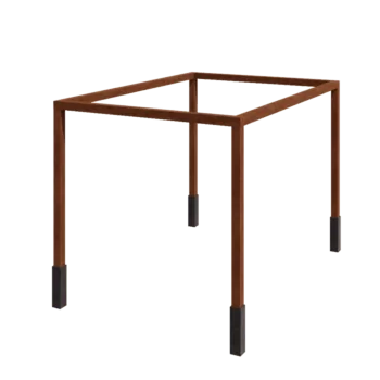 Πέργκολα από χάλυβα Corten - Ορθογώνιο - 424 x 300 x 230 cm - Με βάση από σκυρόδεμα