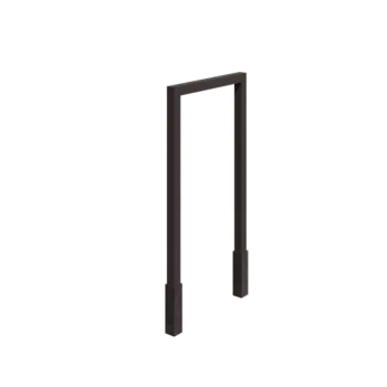 Πέργκολα από χάλυβα - Ίσιο - 150 x 230 cm - RAL7016 ματ (ανθρακί γκρι) - Με βάση από σκυρόδεμα