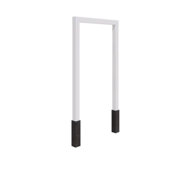 Πέργκολα από χάλυβα - Ίσιο - 150 x 230 cm - RAL9010 ματ (λευκό) - Με βάση από σκυρόδεμα