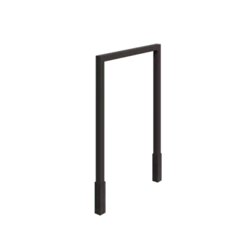 Πέργκολα από χάλυβα - Ίσιο - 200 x 230 cm - RAL7016 ματ (ανθρακί γκρι) - Με βάση από σκυρόδεμα