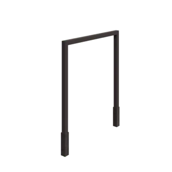 Πέργκολα από χάλυβα - Ίσιο - 250 x 230 cm - RAL7016 ματ (ανθρακί γκρι) - Με βάση από σκυρόδεμα