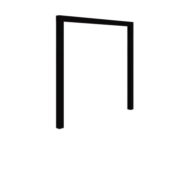 Πέργκολα από χάλυβα - Ίσιο - 250 x 230 cm - RAL9005 ματ (μαύρο) - Χωρίς βάση από σκυρόδεμα