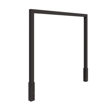 Πέργκολα από χάλυβα - Ίσιο - 300 x 230 cm - Άλλο χρώμα RAL - Με βάση από σκυρόδεμα