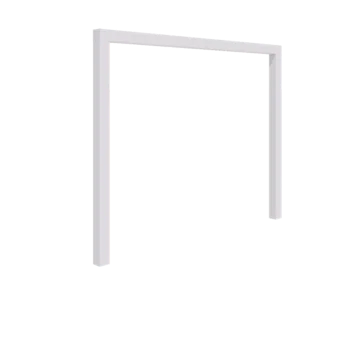 Πέργκολα από χάλυβα - Ίσιο - 300 x 230 cm - RAL9010 ματ (λευκό) - Χωρίς βάση από σκυρόδεμα