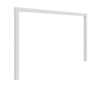 Πέργκολα από χάλυβα - Ίσιο - 400 x 230 cm - RAL9010 ματ (λευκό) - Χωρίς βάση από σκυρόδεμα