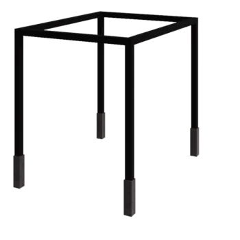 Πέργκολα από χάλυβα - Ορθογώνιο - 324 x 250 x 230 cm - RAL9005 ματ (μαύρο) - Με βάση από σκυρόδεμα