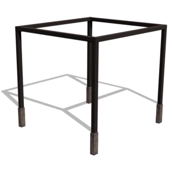 Πέργκολα από χάλυβα - Τετράγωνο - 324 x 300 x 230 cm - RAL9005 ματ (μαύρο) - Με βάση από σκυρόδεμα