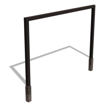 Πέργκολα από χάλυβα - Ίσιο - 400 x 230 cm - RAL9005 ματ (μαύρο) - Χωρίς βάση από σκυρόδεμα