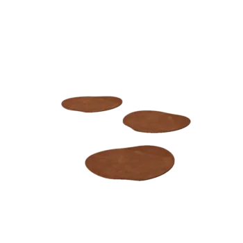 Πλακάκι βημάτων από χάλυβα Corten - Οργανικό - 30 x 30 cm