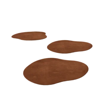 Πλακάκι βημάτων από χάλυβα Corten - Οργανικό - 50 x 50 cm