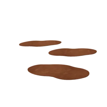 Πλακάκι βημάτων από χάλυβα Corten - Οργανικό - 50 x 25 cm