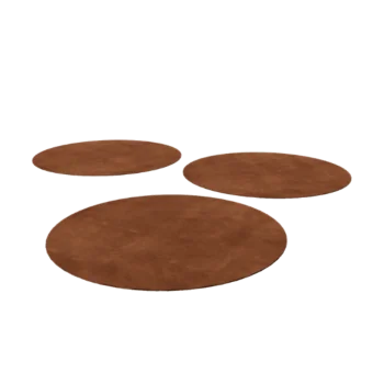 Πλακάκι βημάτων από χάλυβα Corten - Στρογγυλό - 75 cm