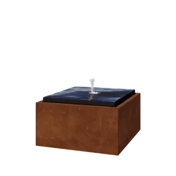 Συντριβάνι από χάλυβα Corten - Orin - 80 x 80 x 40 cm - Χωρίς LED φωτισμό