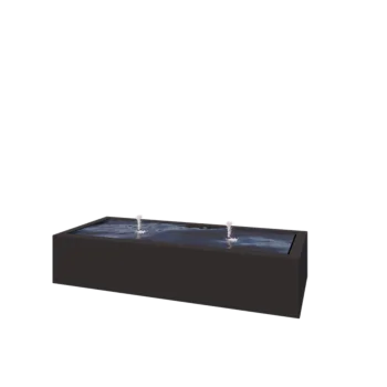 Συντριβάνι από αλουμίνιο - Lyra - 200 x 80 x 40 cm - RAL9005 ματ (μαύρο) - Με LED φωτισμό
