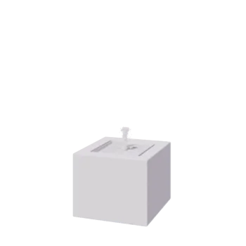 Συντριβάνι από αλουμίνιο - Lyra - 50 x 50 x 40 cm - RAL9010 ματ (λευκό) - Με LED φωτισμό