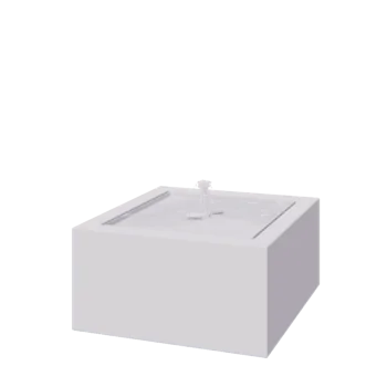 Συντριβάνι από αλουμίνιο - Lyra - 80 x 80 x 40 cm - RAL9010 ματ (λευκό) - Με LED φωτισμό
