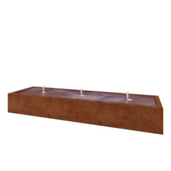 Συντριβάνι από χάλυβα Corten - Lyra - 300 x 80 x 40 cm - Χωρίς LED φωτισμό