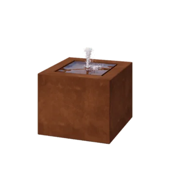 Συντριβάνι από χάλυβα Corten - Lyra - 50 x 50 x 40 cm - Με LED φωτισμό